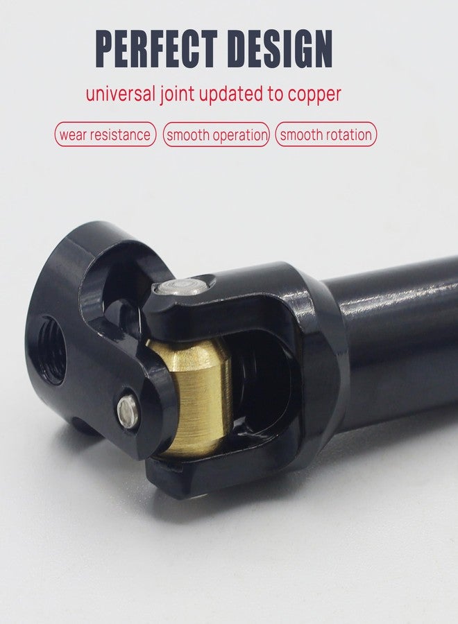 HOPLEX Stainless Steel Cut to Length Driveshaft 68-229mm U-Joint Drive Shaft for 1/10 RC Rig Crawler Sportys 1.9 Shafty Capra SCX10 DIY(Black) - Image 2